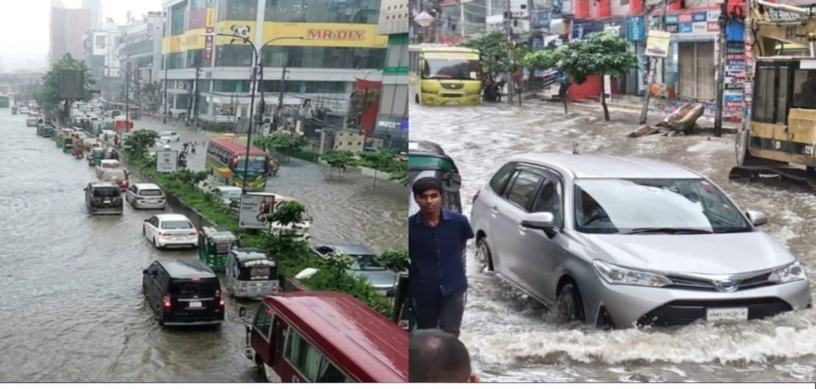 টানা বৃষ্টিতে স্থবির রাজধানী, জলাবদ্ধতা ও যানজটে চরম ভোগান্তি